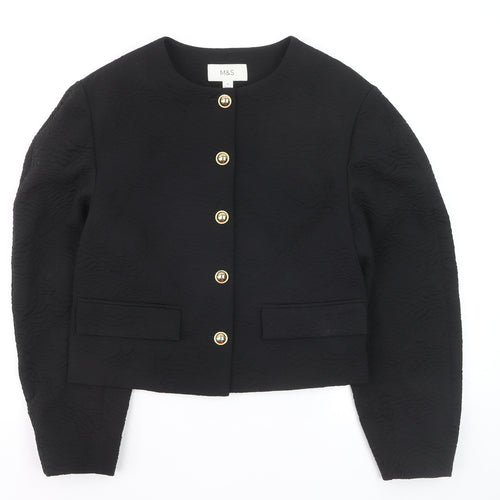 Marks and Spencer Women’s Black Size 10 Button Cardigan Jacket