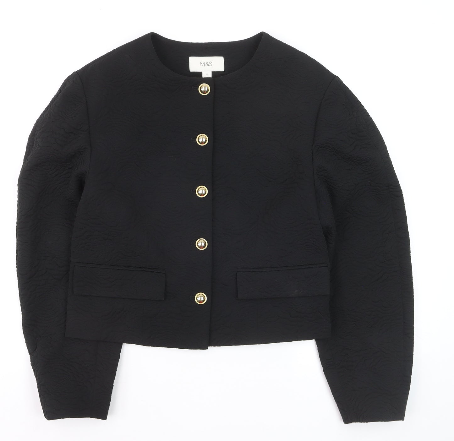 Marks and Spencer Women’s Black Size 10 Button Cardigan Jacket