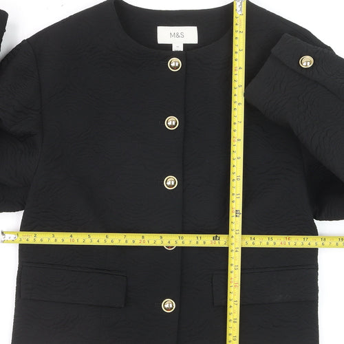 Marks and Spencer Women’s Black Size 10 Button Cardigan Jacket