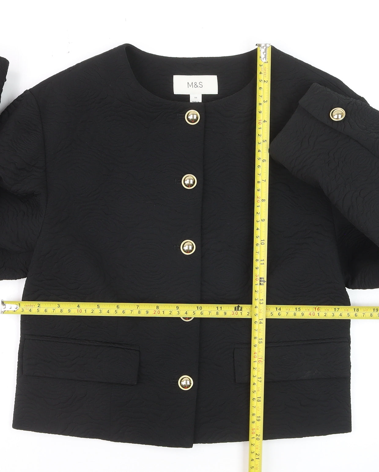 Marks and Spencer Women’s Black Size 10 Button Cardigan Jacket