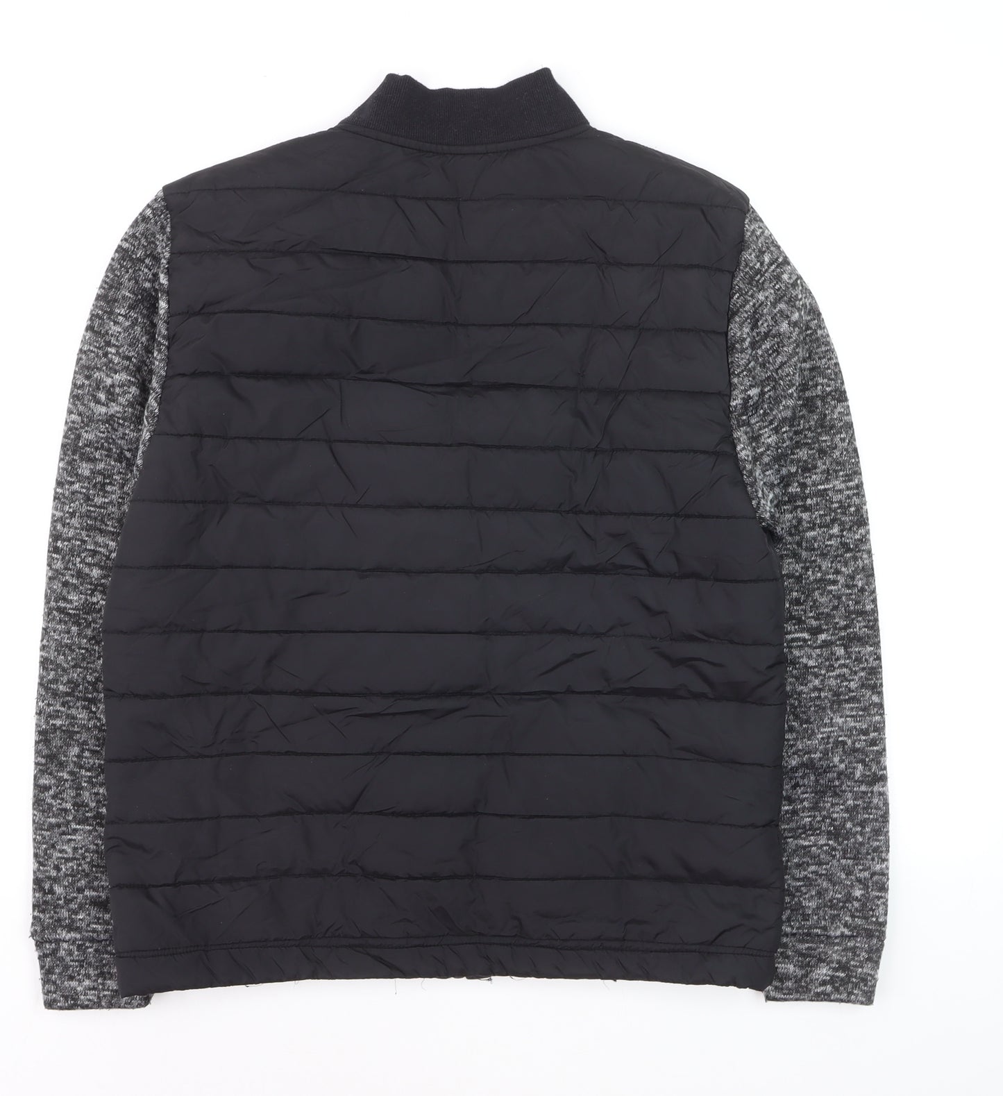 Lee Cooper Men's Black Quilted Bomber Jacket M