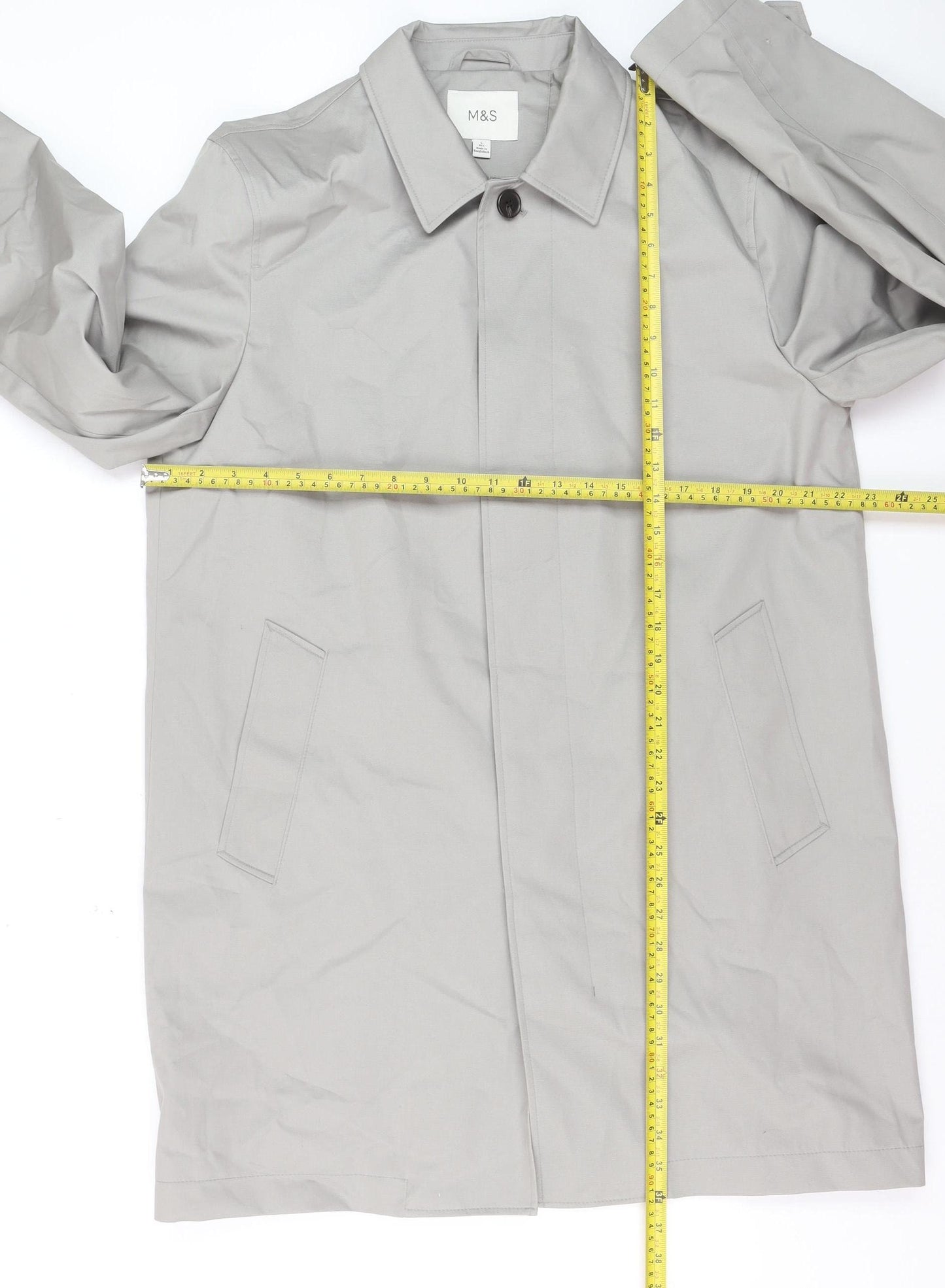 Marks and Spencer Women’s Grey Long Trench Coat Size L