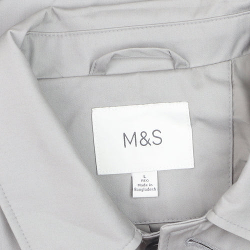 Marks and Spencer Women’s Grey Long Trench Coat Size L