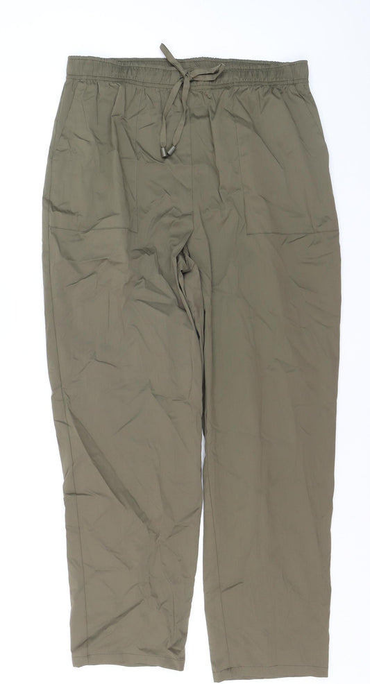 Primark Women’s Green Cargo Trousers M Elastic Waist Drawstring Lightweight