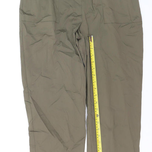 Primark Women’s Green Cargo Trousers M Elastic Waist Drawstring Lightweight