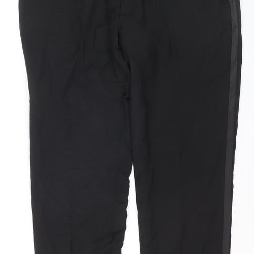 Marks and Spencer Autograph Black Wool Blend Tailored Women's Trousers 38in Waist