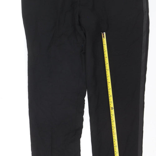 Marks and Spencer Autograph Black Wool Blend Tailored Women's Trousers 38in Waist