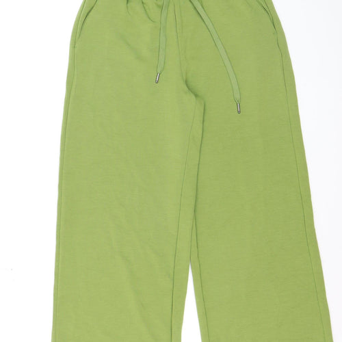 Soya Concept Women’s Green Wide-Leg Trousers Size M Cotton Blend