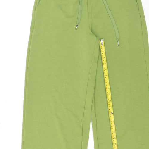 Soya Concept Women’s Green Wide-Leg Trousers Size M Cotton Blend
