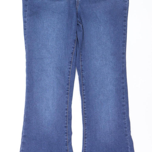 Noisy May Women's Blue High Waist Flared Jeans Size 12