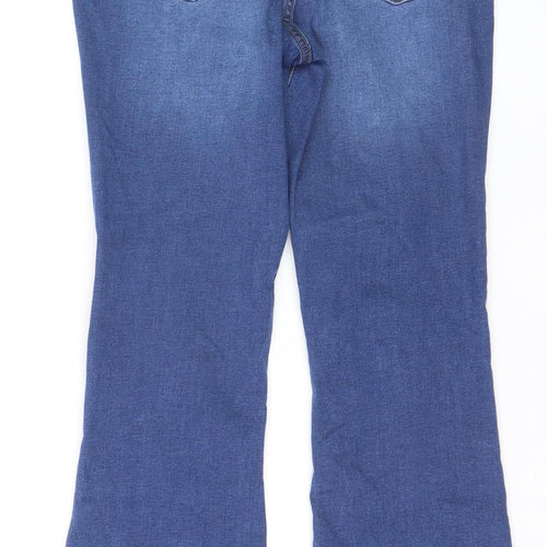 Noisy May Women's Blue High Waist Flared Jeans Size 12