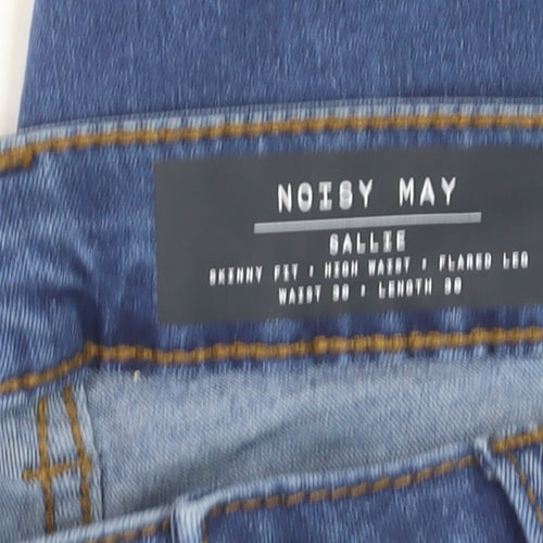 Noisy May Women's Blue High Waist Flared Jeans Size 12