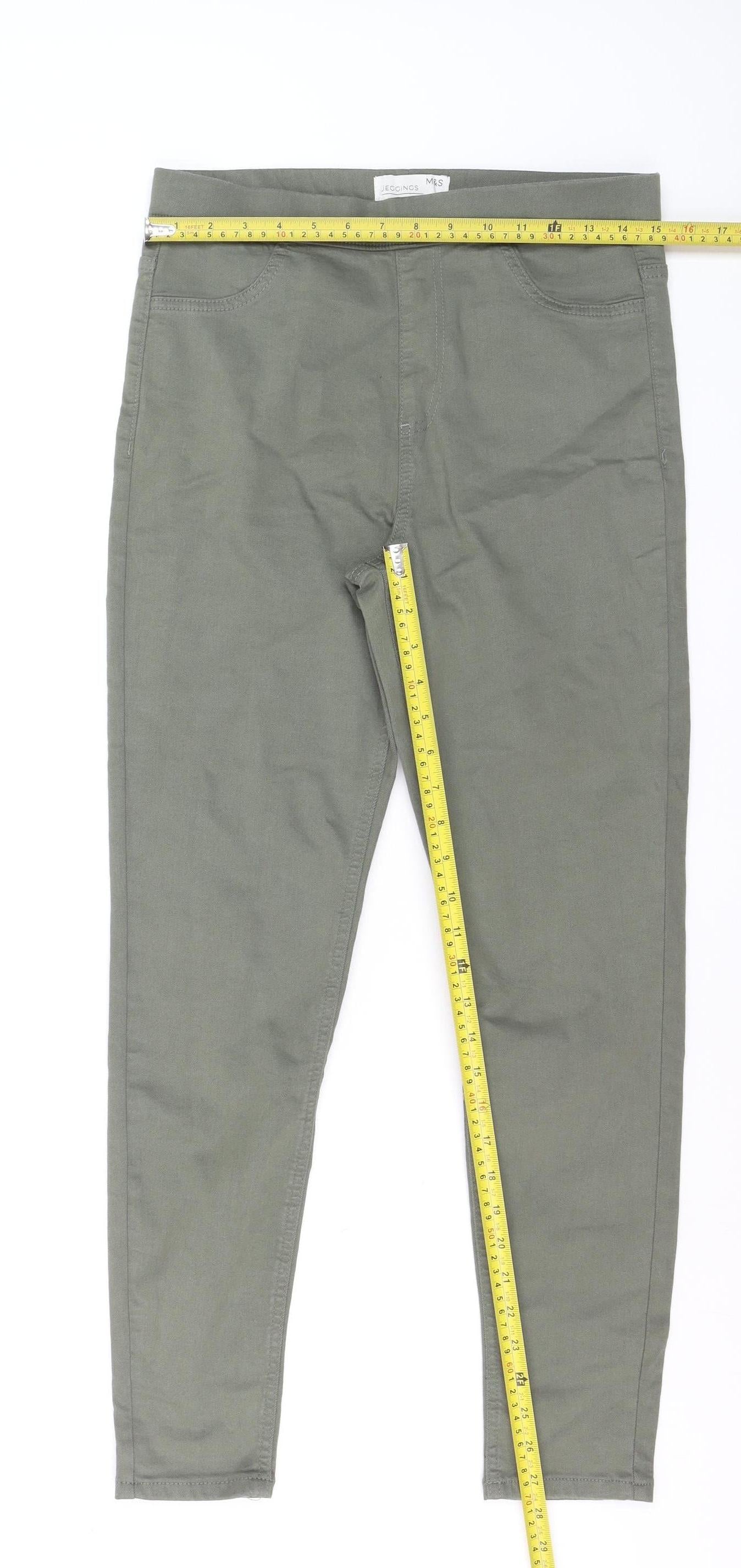 Marks and Spencer Women’s Green High Rise Slim Jegging Jeans Size 12