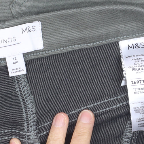Marks and Spencer Women’s Green High Rise Slim Jegging Jeans Size 12