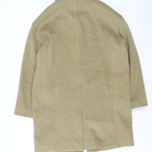 Marks and Spencer Women's Beige Wool Blend Mid-Length Overcoat Size 12