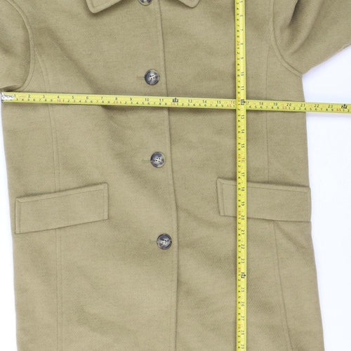Marks and Spencer Women Beige Button Overcoat Size 10 Regular