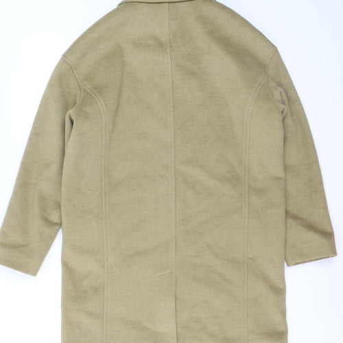 Marks and Spencer Women Beige Button Overcoat Size 10 Regular