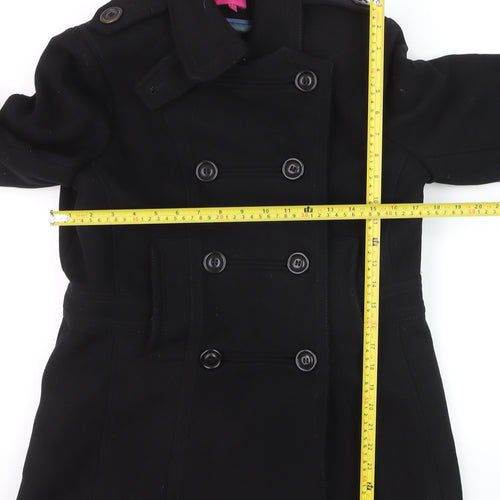 Whistles Women's Black Wool Pea Coat Size 14