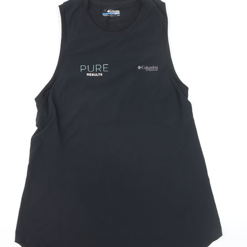 Columbia Women Black Tank Top L Sleeveless Quick Dry Sportswear