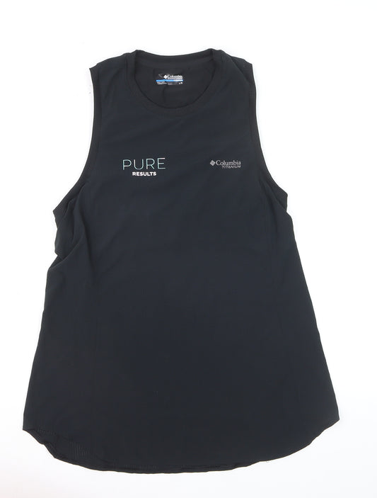 Columbia Women Black Tank Top L Sleeveless Quick Dry Sportswear