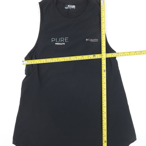 Columbia Women Black Tank Top L Sleeveless Quick Dry Sportswear