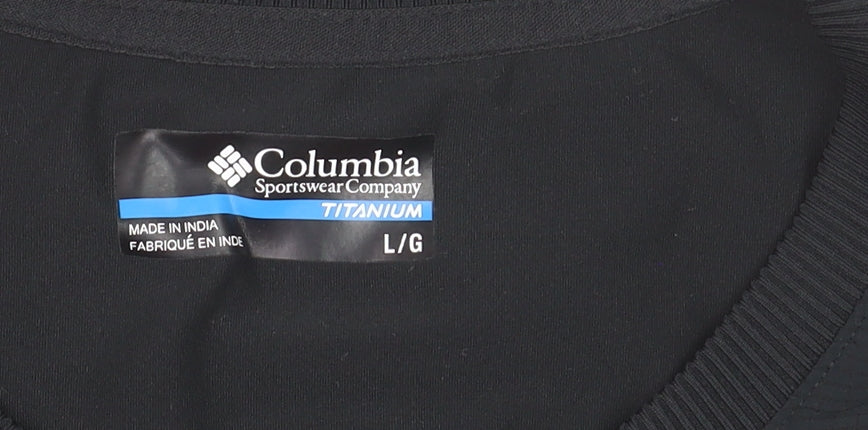 Columbia Women Black Tank Top L Sleeveless Quick Dry Sportswear