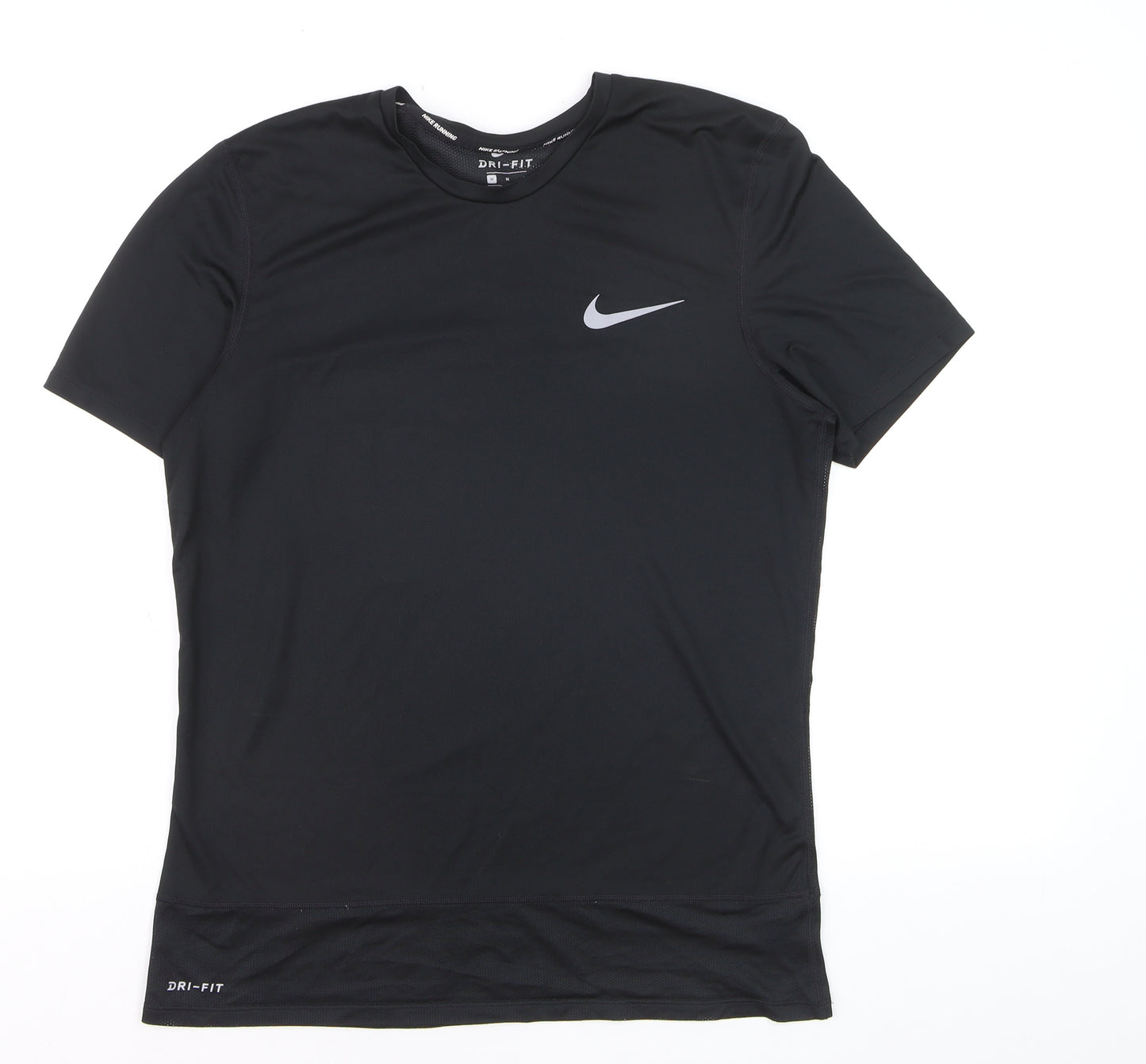 Nike Women’s Black Dri-FIT Running T-Shirt M Lightweight Athletic Top