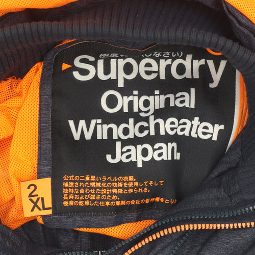 Superdry Men's Blue 2XL Original Windcheater Hooded Jacket
