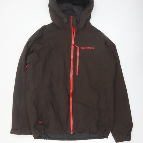 Helly Hansen Men's Black Hooded Waterproof Outdoor Jacket L