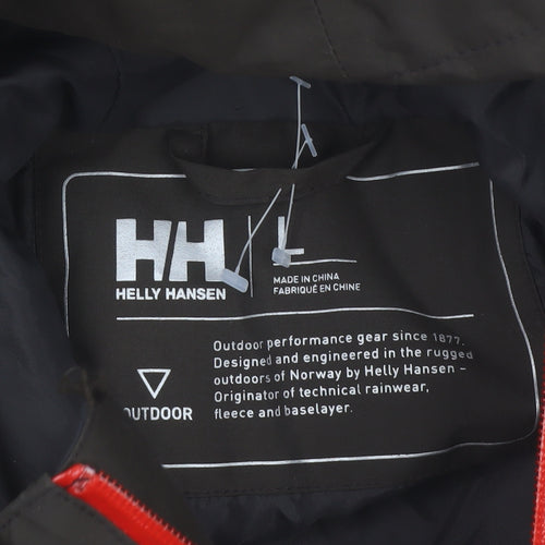 Helly Hansen Men's Black Hooded Waterproof Outdoor Jacket L