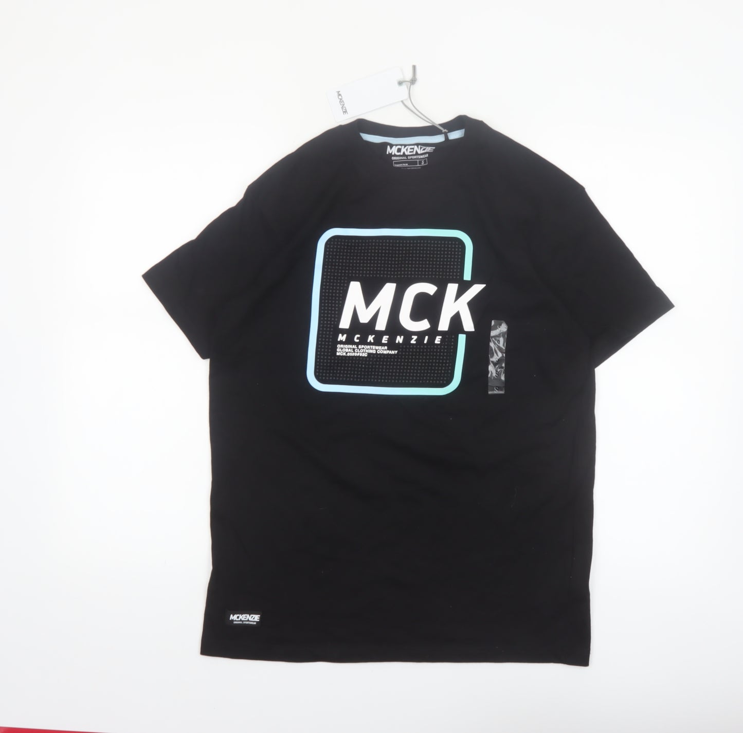 McKenzie Men's Black Graphic Cotton Short Sleeve T-Shirt Size S