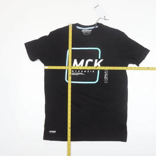 McKenzie Men's Black Graphic Cotton Short Sleeve T-Shirt Size S