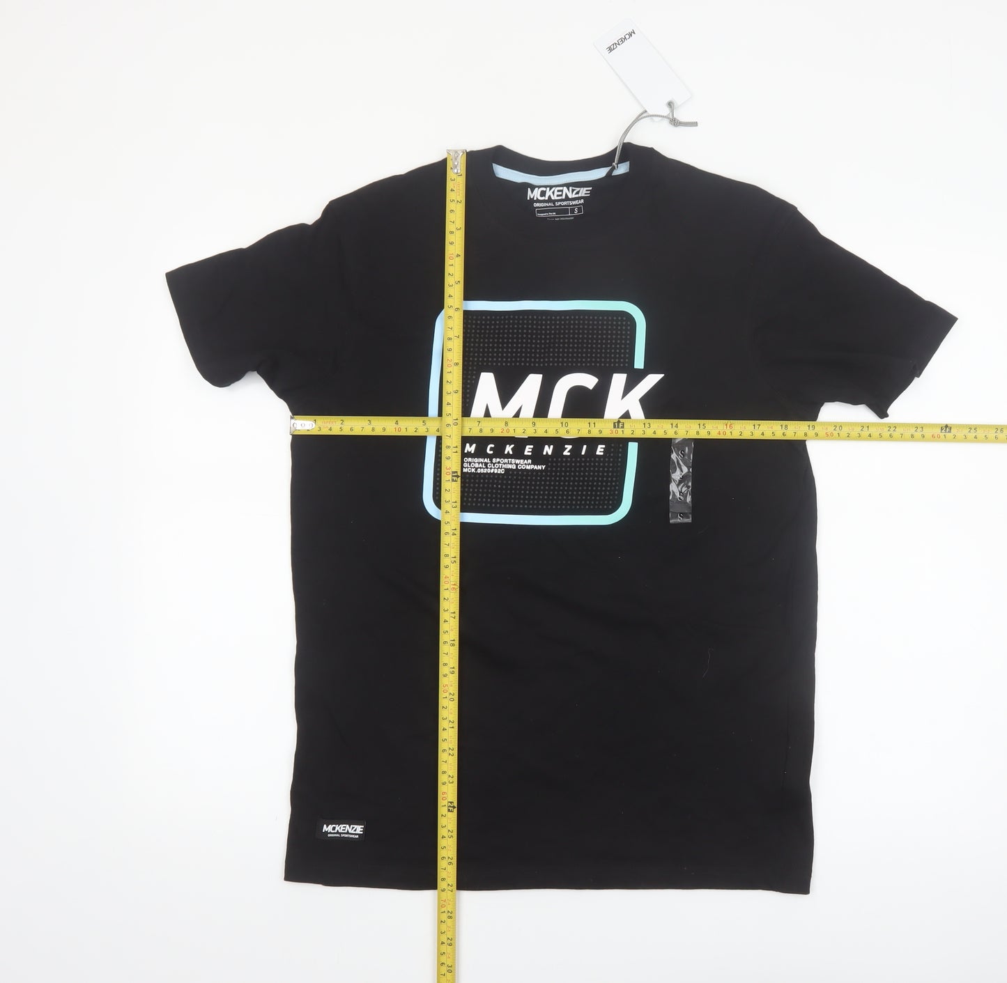 McKenzie Men's Black Graphic Cotton Short Sleeve T-Shirt Size S