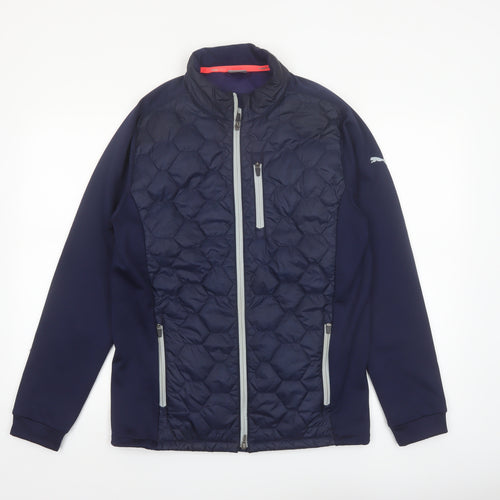 Puma Men’s Blue Softshell Quilted Puffer Jacket Size M
