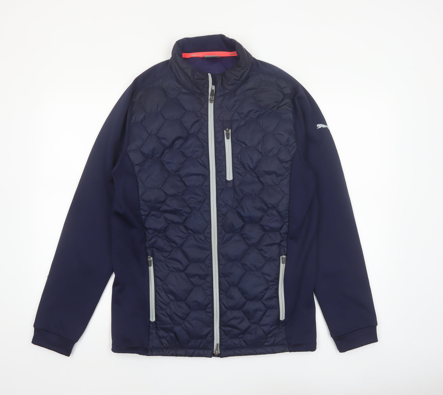 Puma Men’s Blue Softshell Quilted Puffer Jacket Size M