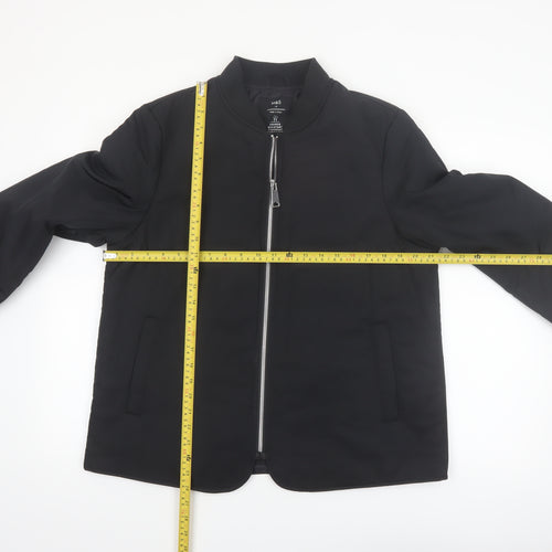 Marks and Spencer Women's Black Bomber Jacket Size 14 Stormwear