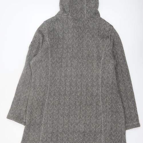 Regatta Womens Grey Hooded Mid-Length Full Zip Fleece Jacket UK 20