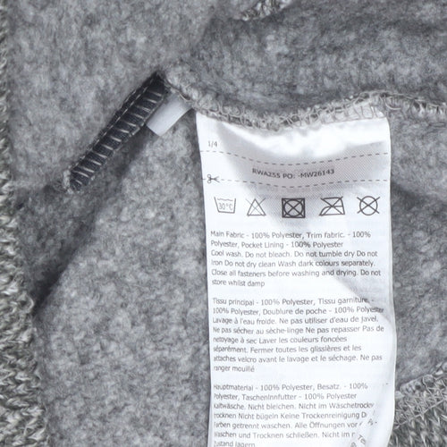 Regatta Womens Grey Hooded Mid-Length Full Zip Fleece Jacket UK 20