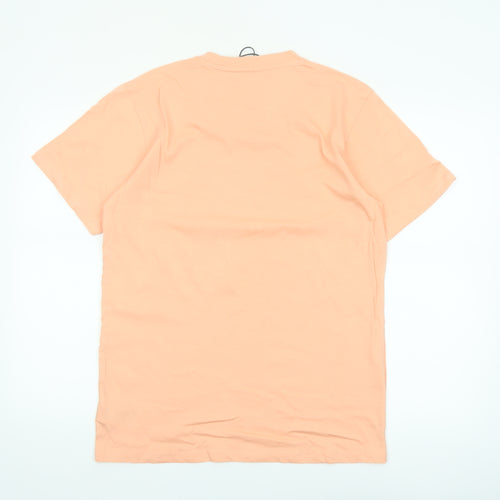 Nautica Women Orange Regular Fit Cotton Short Sleeve T-Shirt UK 10