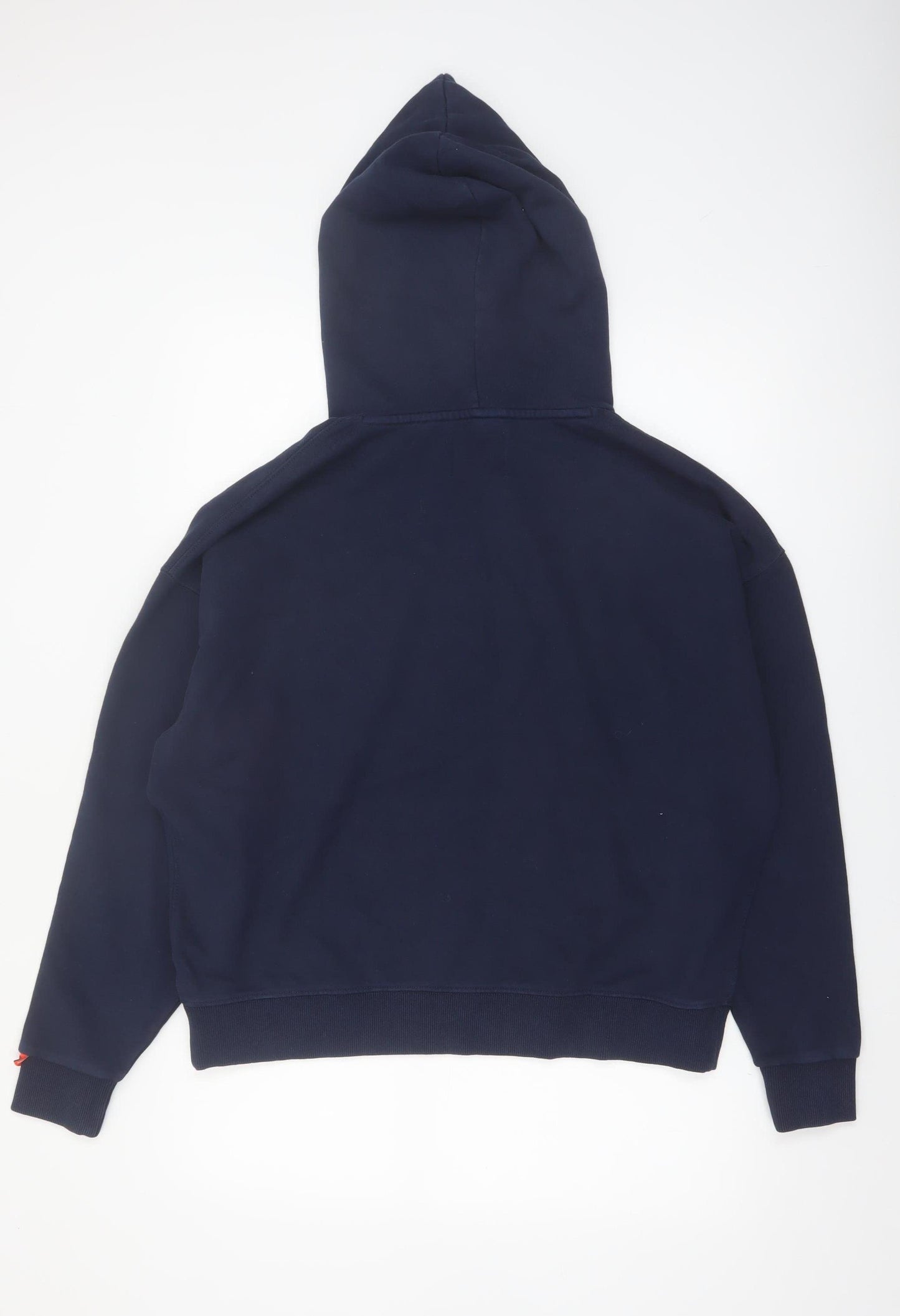 Superdry Men's Blue Pullover Hoodie Size M Graphic Logo Sweatshirt