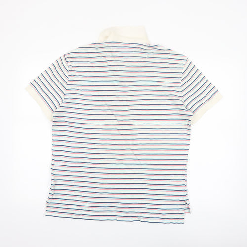 Tommy Hilfiger Men's Multicoloured Striped Cotton Polo Shirt M