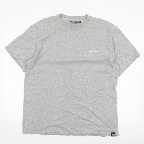 Dickies Men's Grey Crew Neck Short Sleeve T-Shirt Size L