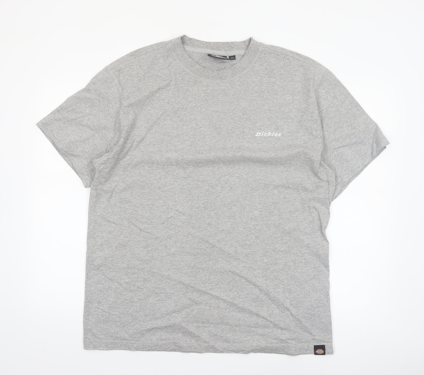 Dickies Men's Grey Crew Neck Short Sleeve T-Shirt Size L