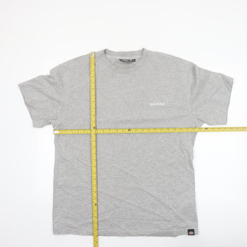 Dickies Men's Grey Crew Neck Short Sleeve T-Shirt Size L