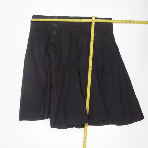 Betty Jackson Black Women's Size 18 A-Line Knee Length Cotton Skirt