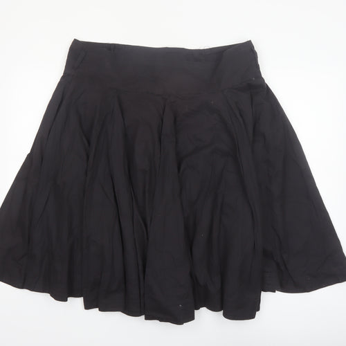 Betty Jackson Black Women's Size 18 A-Line Knee Length Cotton Skirt