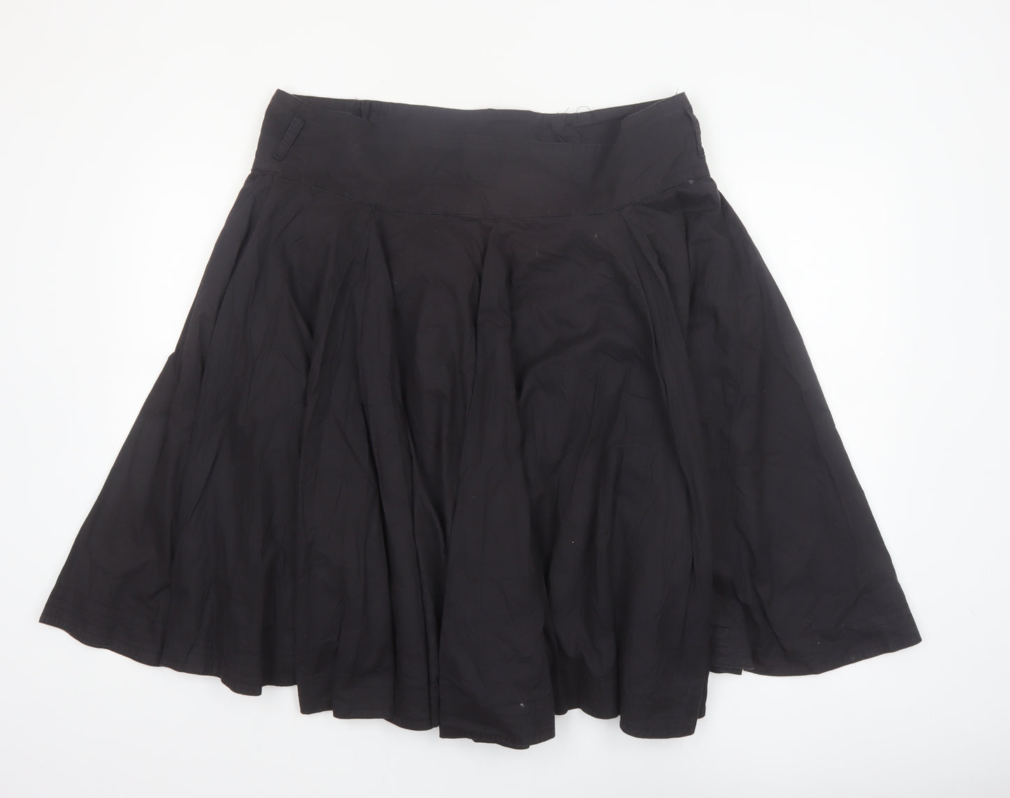 Betty Jackson Black Women's Size 18 A-Line Knee Length Cotton Skirt