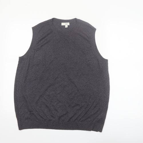 Marks and Spencer Women's Grey Sleeveless Knit Vest Jumper L