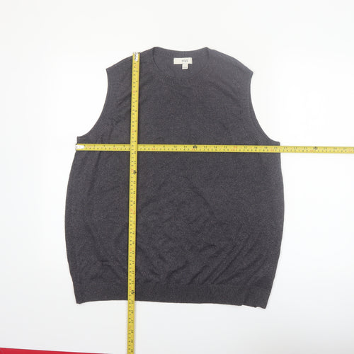 Marks and Spencer Women's Grey Sleeveless Knit Vest Jumper L