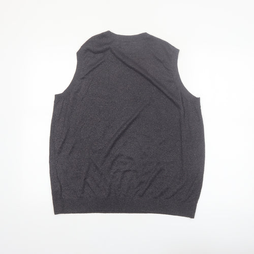 Marks and Spencer Women's Grey Sleeveless Knit Vest Jumper L